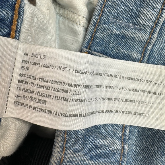 Abercrombie & Fitch The Boyfriend Mid Rise Jean Shorts Size 24/00 Raw Rolled Hem - Picture 4 of 10